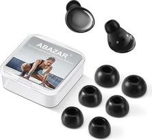 Memory Foam Tips for Samsung Galaxy Buds Pro, No Silicone Earplugs Pain, Non-Slip Replacement Ear Pads, Fit in Charging Case, Reduce Noise Earbuds, 3 Pairs (S/M/L, Black)