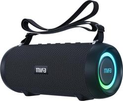 MIFA A90 "Bluetooth" garsiakalbis 60 W belaidis IPX7 vandeniui atsparus RGB LED apšvietimas 30 valandų veikianti baterija, USB/Micro SD kortelė/AUX-in atkūrimas Tikras belaidis stereofoninis garsiakalbis su apsauginiu dėklu/nešiojamu dirželiu
