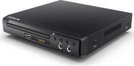 Mini DVD grotuvas "Scart" kompaktinių kompaktinių diskų grotuvas "Region Free" HDMI DVD grotuvas televizoriui su HD DVD/CD/VCD grotuvu, USB, 2 mikrofono sąsajos, HDMI/AV kabelis, integruota PAL/NTSC TV sistema Metalinis korpusas