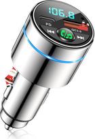 Mohard FM siųstuvas automobilinis "Bluetooth 5.3", visiškai metalinis PD 30 W ir QC3.0 18 W greitas automobilinis įkroviklis, cigarečių žiebtuvėlis, automobilinis "Bluetooth" adapteris, automobilinė laisvų rankų sistema, triukšmą slopinantis mikrofonas, ž