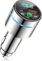 Mohard FM Transmitter Car Bluetooth 5.3, All-Metal PD 30 W & QC3.0 18 W Fast Car Charger, Cigarette Lighter, Car Bluetooth Adapter, Car Hands-Free System, Noise Cancelling Microphone, Ring Light