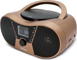 MOOOV Copper & Black 477406 CD Player with FM Radio, USB Port, Sleep and ID3 Functions