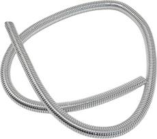 Motorcycle Chrome Spiral Cable Wire Cover 11mm x 1m Long Animal Safe Wire Guide Split Sleeve
