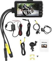 Motorcycle Recording Camera System, 1080P/480P Dual Lens Dash Cam DVR, IP68 Waterproof, Video Driver, 3 Inch LCD