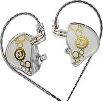 ND Venus In-Ear Monitor Earphones 10mm Dual Magnetic Dynamic Driver IEM Headphones HiFi Gaming Earbuds 2 Pin Detachable Cable (No Microphone, Crystal, 3.5mm Plug)