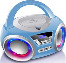 Nešiojamas CD grotuvas Boombox CD/CD-R USB FM radijas AUX-In ausinių lizdas CD grotuvas LED disko žibintai Vaikų radijas CD radijas CD radijas Stereo kompaktiška sistema