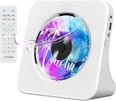 Nešiojamasis CD grotuvas su "Bluetooth", Gueray stalinis kompiuteris namams, įmontuoti dvigubi HiFi garsiakalbiai, AUX ausinių lizdas, FM radijo stotelė su nuotolinio valdymo pultu, USB prievadas, LCD ekranas, baltos spalvos