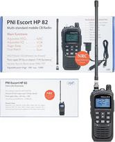 Nešiojamoji CB radijo stotis PNI Escort HP 82, daugiastandartinė, 4W, 12V, AM-FM, NRC, dvigubas laikrodis, garsinis signalas, reguliuojamas ASQ SQ, VOX, juoda