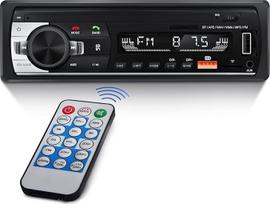 NHOPEEW Bluetooth Stereo Car Stereo with FM/TF/USB/EQ/AUX-in, 1 DIN Car Radio with Remote Control