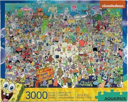 Nickelodeon 68508 Aquarius Spongebob Squarepants Cast Squarepants Dėlionė, vienas dydis