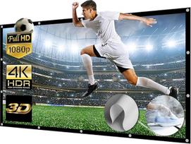 Nierbo Projection Screen 150 Inch Retractable Foldable for Video Projector Home Cinema