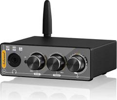 Nobsound Q4 USB Audio Gaming DAC Converter with Bluetooth Headphone Amplifier for PC/PS5/Computer with Optical Input 24-bit 192 kHz & Treble Depth Control & Remote Control