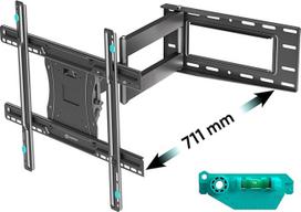 ONKRON Wall Mount TV Swivelling for 40-75 Inch TV up to 68 kg - Universal TV Wall Mount Long Arm Max 600 x 400 VESA TV Mount TV Swivel Arm TV Tiltable Extendable Black M7L