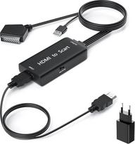 Ozvavzk HDMI ir Scart adapteris su HDMI kabeliu, HDMI ir Scart keitiklis HD 1080P vaizdo garso keitiklis, HDMI ir Scart adapteris HDTV Sky Blue Ray DVD PS3 VCR