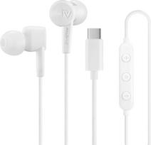 PALOVUE USB C Headphones, In-Ear Type C Headphones with Microphone and Volume Control, Compatible with Google Pixel, Samsung, Oneplus, Huawei, Sony, MacBook, SoundFlow, White