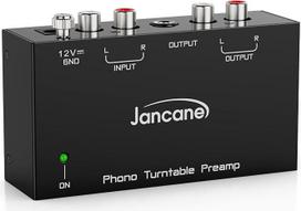 Phono Preamplifier, Preamp for Turntable with RCA Input, RCA/TRS Output, Low Noise Operation with 12 Volt DC Adapter