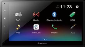 Pioneer DMH-A340DABAN 2-DIN Multimedia Player, Short Installation Depth, 6.8 Inch ClearType Touch Screen, Smartphone Connection, DAB/DAB+ Digital Radio, Bluetooth, 13-Band Graphics Equalizer, Includes