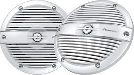 Pioneer TS-ME650FC Marine Grade 2-Way Coaxial Speaker (250 W), 16.5 cm, Continuous Power 75 W, Mother-of-Pearl White Grid