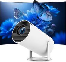 Portable Mini Projector 4K 1080P Full HD Compatible with Android 11 and Netflix - WiFi 6, BT 5.0, 180° Rotation, Small Home Theater Projector with Automatic Keystone Correction