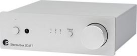 Pro-Ject Stereo Box S3 BT Ultra Compact Full Amplifier with AptX HD Bluetooth and Motor Potentiometer (Silver)