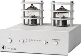 Pro-Ject Tube Box S2, High End Röhren Phono-Vorverstärker (Silber)