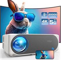 Projector, Full HD 1080P 20000 Lumen Projector 5G WiFi Bluetooth AKIYO Projector 4K Support, Home Cinema Video Projector Maximum 300 Inch Display Projector with Dust Net Compatible with TV
