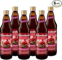 RABENHORST Granatų sulčių motinos sultys Ekologiškos 6 vnt. (6 x 700 ml) - 100 % grynos granatų sultys, išspaustos iš pirmo spaudimo