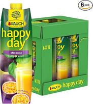 Rauch Happy Day Passion Fruit su daug vitamino C Egzotiška magija ir intensyvus skonis 6 x 1 l Tetra Prism