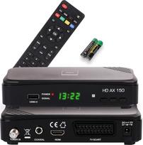 RED OPTICUM AX 150 Palydovinis imtuvas su įrašymo funkcija PVR I Skaitmeninis palydovinis imtuvas HD su HDMI - SCART - USB - koaksialine jungtimi I 12 V maitinimo šaltinis idealiai tinka stovyklavimui I Palydovinio indo imtuvas