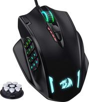Redragon M908 Impact RGB LED MMO Maus mit Seitentasten, optinė kabelinė žaidimų pelė su 12.400DPI, dideliu tikslumu, 20 programavimo galimybių