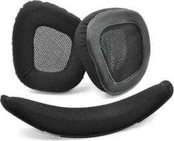 Replacement Ear Pads Compatible with Corsair Void RGB Elite USB Premium Gaming Headset (Headband + Black Ear Pads)