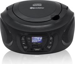 Roadstar CDR-375D+/BK Portable Radio CD Player, Player CD-MP3, CD-R, CD-RW, Radio DAB/DAB+/FM, USB, AUX-IN, Stereo, Remote Control, Headphone Output, Black