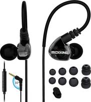 Running Sports Earbud Headphones with Wired Over the Ear In-Ear Headsets Noise Isolation Waterproof Earbuds Improved Bass Stereo Headphones with Microphone and Remote Control