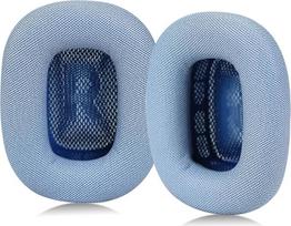 Sinowo Earpads for Apple AirPods Max Headphones Replacement Leather Ear Pads Sweatproof Easy to Install with Magnet, Protein Leather and Memory Foam (Blue)