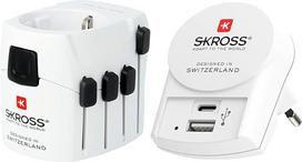 Skross 1.103145 Travel Adapter Pro & USB Charger with USB-C and USB Port