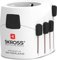 SKROSS kelioninis adapteris PRO 7A, baltos spalvos