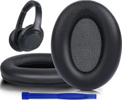 SOULWIT baltyminės odos atsarginės ausinių pagalvėlės "Sony WH-1000XM3" (WH1000XM3) ausinėms, atsarginės pagalvėlės su minkšta baltymine oda, triukšmą izoliuojančiomis atminties putomis