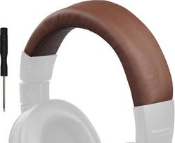 SOULWIT Protein Leather Headband Cover for Audio-Technica ATH M40, M40X Headphones, Replacement Headband Pad Repair Part