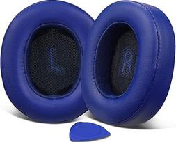 SOULWIT Replacement Ear Pads for JBL E55BT Over-Ear Headphones Replacement Pads with Softer Protein Leather (Blue)