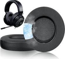 SOULWIT® Professional Replacement Ear Pads for Razer Kraken Pro V2, Kraken 7.1 V2, Kraken Stormtrooper Headset (Black-Cooling Gel)