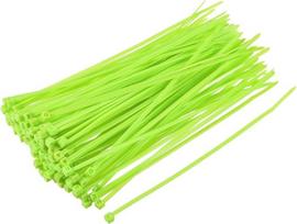 sourcing map 120pcs 6" Self Locking Nylon Cable Ties Fluorescent Green