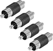 Sourcing Map 4 x RCA Male to Male Adapter Coupler for Stereo Audio Video AV TV Cable