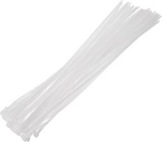 sourcing map 50 x 8mm x 600mm Long Nylon Self Locking Cable Ties for Wire Management White