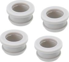 sourcing map Pack of 4 Snap Rubber Grommet Hole Plug Mount Dia 20 mm ID 16 mm Seal Anti-Scratch for Electrical Box Cable Pipe Grey