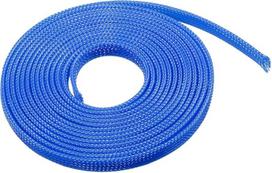 sourcing map PET Expandable Braided Cable Sleeve 5/16" 3m Blue
