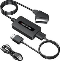 SUNNATCH "Scart" ir HDMI keitiklis su HDMI ir "Scart" kabeliu, "Scart" ir HDMI adapteris, "Scart" ir HDMI keitiklis, "Scart" įvesties ir HDMI išvesties keitiklis