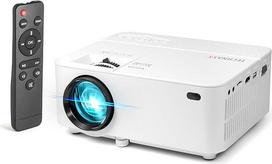 Technaxx Mini Beamer für Outdoor, Haus, Büro - 2W Lautsprecher, 32"-176" Projektionsgröße, 40.000 Stunden LED Lebensdauer, HD, Fernbedienung - Kleiner Projektor mit Multimedia-Player TX-113