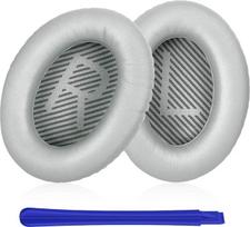 TesRank Ear Pads for Bose QuietComfort 35 ii & QuietComfort 35 Replacement Professional Earpads for Bose QC35 ii QC35 QC25 QC15 QC2 AE2 AE2i AE2w SoundTrue & SoundLink Headphones - Silver