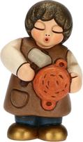 THUN - Hand-Decorated Ceramic Pots, Colour Blue, Line Classic Nativity Scene, Christmas Decoration House, 4.7 x 3.6 x 8 cm