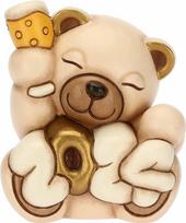 THUN, Teddy Happy Year 2024 Ceramic Goblet Hand Decorated Christmas Decoration Gift Idea 6.7 x 5.8 x 6 cm H